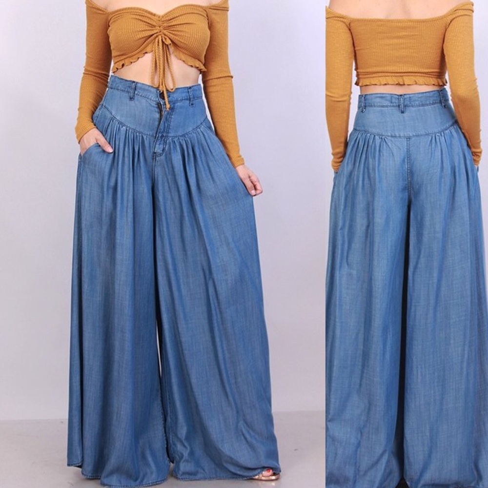 Wide Legged Denim Jeans
